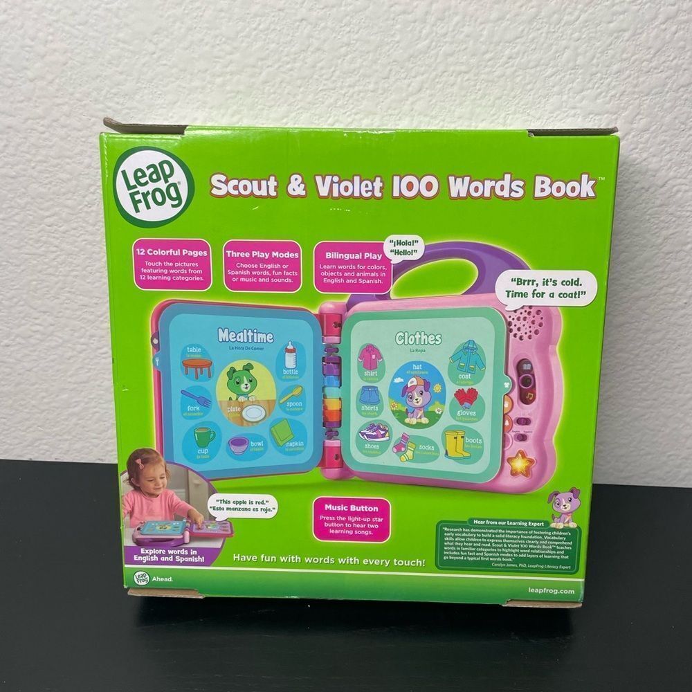 LeapFrog Scout & Violet 100 Words Book - Pink - Picture 2 of 2